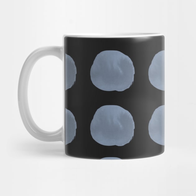 Navy Blue Polka Dots Gradient Happy Cute Art by Compassandbliss